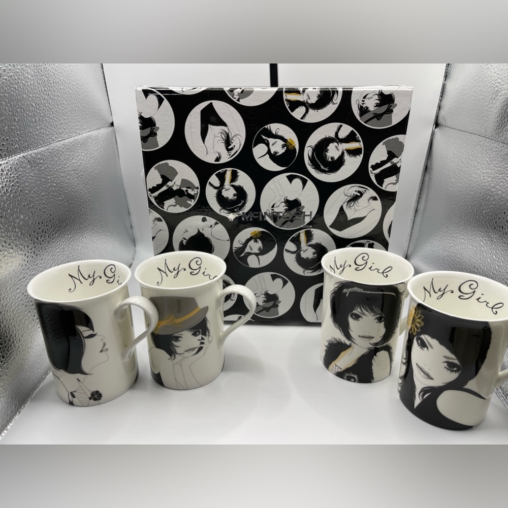Authentic McIntosh Bone China Mug Set